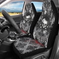 thumbnail image 2 of POLERO Gothic Skull Damask Print Front Seat Cover for Most Cars, 2 Pack Washable Vehicle Seat Covers Breathable Non-Slip Car Seat Cover, 2 of 13