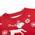 thumbnail image 3 of GYRATEDREAM Toddler Boys Girls Sweatshirts Christmas Reindeer Fleece Crewneck Pullover Xmas Winter Warm Sweaters Tops for 6Y Red, 3 of 7