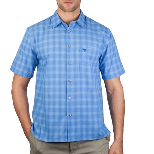 Palm Beach Mens Plaid Short Sleeve Shirt