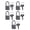 black nickel, variant on 5Pcs Small Zincs Alloy Padlock Small Luggage Box Lock With Key Zincs Alloy Decorative Lock for Diaries, Bag, Locker