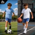 thumbnail image 3 of RBX Boys Athletic Outfit Lightweight Breathable Active Shirts and Basketball Shorts 3 Piece Set, 3 of 7