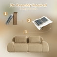 thumbnail image 3 of CKEASEAN 82" Flannelette Modular Boneless Sectional Sofa with Highly Textured, 32D High Density Sponge Loveseat Couch with 2 pillows, No Assembly Required, Comfy Compression Sofa for Living Room, 3 of 13