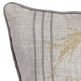 thumbnail image 2 of Jordan Manufacturing 18" x 18" Laurel Stripe Tan Bee Novelty Square Reversible Decorative Throw Pillow with Welt, 2 of 7