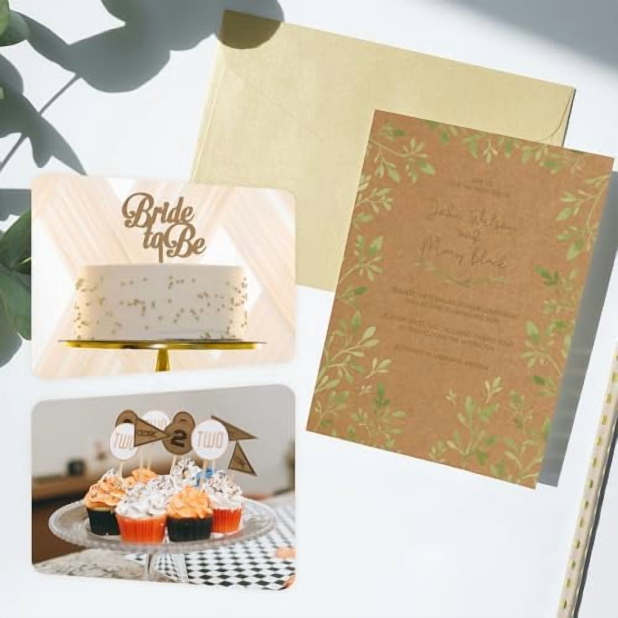 110lb Brown Cardstock Paper Thick Cardstock, Hasako 50 Sheets Kraft Cardstock 8.5 x 11 for Invitations, Menus, Poster, DIY Card(300 GSM)