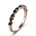thumbnail image 2 of 0.60ct Wedding Band 18K Rose Gold Over Silver Black Diamond Moissanite Ring, 2 of 4