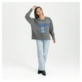 thumbnail image 3 of Women's Gameday Couture  Gray Spelman College Jaguars French Terry V-Neck Pullover Sweatshirt, 3 of 6