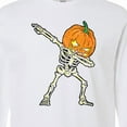 thumbnail image 4 of Inktastic Halloween Dabbing Great Pumpkin Skeleton Long Sleeve T-Shirt, 4 of 5
