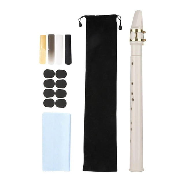 Milaget Mini Saxophone de Poche Portable pour Joueurs d'Instruments Amateurs de Musique Blanc