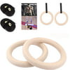 Wooden Exercise Workout Wooden Gymnastic Olympic Crossfit Gym Rings Strength Training