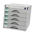 thumbnail image 4 of GUOOL File Cabinet Aluminum Alloy with Lock Business Desktop Drawer Filing Cabinet With 5 Drawers, 4 of 9