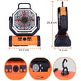 thumbnail image 3 of Ventilador de camping recargable de 20000 mAh con luz LED, batería de 58 horas, 3 of 3