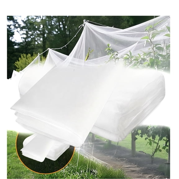 THDFTDT 80 Mesh Garden Netting, 10 x 26 ft Ultra Fine Insect Barrier Plant Cover for Vegetables, Fruits, Flowers