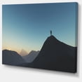 thumbnail image 2 of Man Looking from Mountain - Landscape Canvas Art Print, 2 of 4