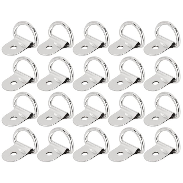 50pcs Noir D Forme Lien vers le Bas Ancres Anneau d'Arrimage pour les Remorques de Voiture RV Bateaux