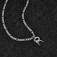 thumbnail image 5 of Men's Personalized Capital Letter Necklace Gothic Hip Hop Style Silver A-Z 26 Alphabet Custom Pendant Necklace Jewelry Gift for Birthday Valentine's Day, 5 of 5
