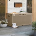 thumbnail image 6 of Devoko Outdoor 105 Gallon Resin Deck Box, Brown, 6 of 7