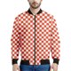 thumbnail image 3 of Chaqueta con cremallera a cuadros con estampado 3D multicolor para hombre, sudadera de gran tamaño, chaquetas de calle para primavera y otoño, abrigos de manga larga, 3 of 5