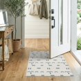 thumbnail image 2 of ODIKA 2'x3' Blue Gray Swedish Stripe Handwoven Rainbow Washable Throw Rug Geometric Minimalist Scandinavian Modern Repeating Non-Slip, Low Profile, Flatwoven, Easy Care for Hallway, Study Room, 2 of 7