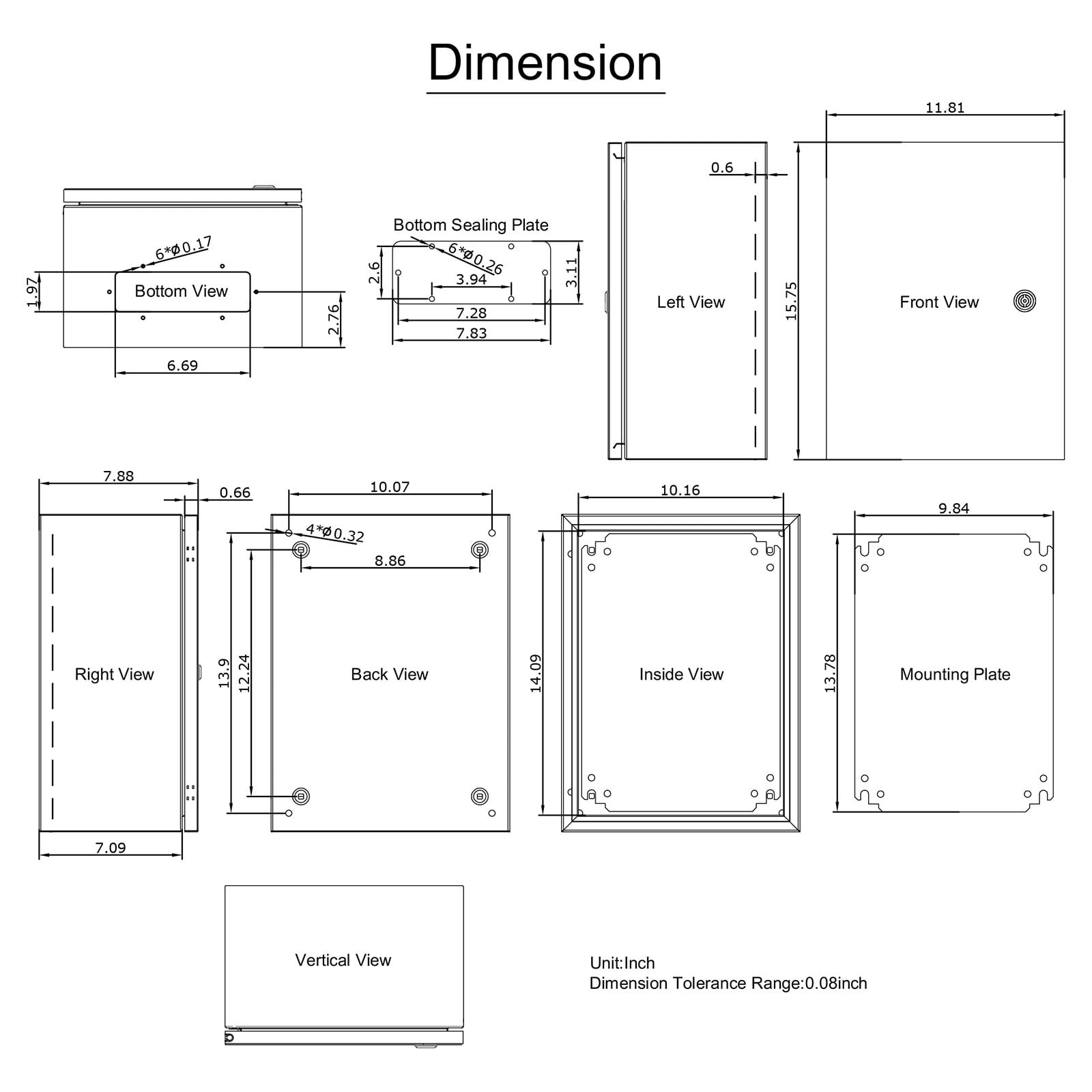 16 x 12 x 8 in NEMA Outdoor Electrical Enclosure Box, Detachable, NEMA Steel Case, IP66 Waterproof Grade, Reinforced Lock & Hinge, Safer routing, cleaner installation, and dependable power management