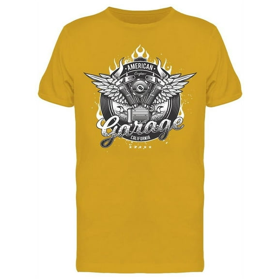 American Custom Garage Design T-Shirt Men -Image by Shutterstock, Male Small