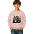 thumbnail image 4 of Byoo Toddler Boy's Halloween Ghost Monster‑Truck Moon Graphic Sweatshirt Long Sleeve Fall Pullover Sweatshirts A9, 4 of 4