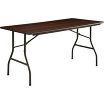 Lorell Folding Table 60"x30"x29" Mahogany 65755