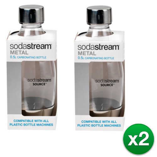 Sodastream 0.5 Liter Metal Source Carbonating Bottle Stainless Steel