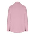 thumbnail image 5 of TKLPEHG Womens Tops Long Sleeve Lapel Button Shirts Loose Lightweight Casual Comfy Classic Solid Color Fashion Blouse (Pink,L), 5 of 6