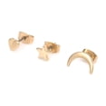 thumbnail image 1 of 3 Pcs/Set Boucles d'Oreilles en Forme de Cœur Étoile Lune Strass pour Femmes Boucles d'Oreilles Soirée Fille Fête Soirée Bal Bagues d'Oreilles Punk Strass, 1 of 6