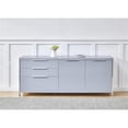 thumbnail image 3 of Armoire de Rangement Gris Pâle Lustré avec 5 Compartiments et Acier Inoxydable, 3 of 9