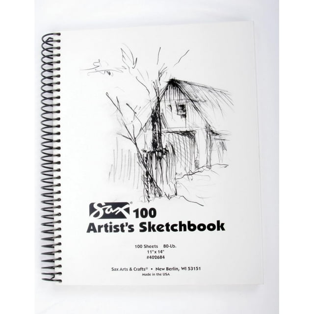 Cuaderno de bocetos para saxo, encuadernado en espiral, sulfito, 11 x 14 pulgadas, 100 hojas