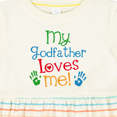 thumbnail image 4 of Inktastic My Godfather Loves Me Godson Baby Girls Baby Dress, 4 of 5