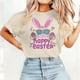 thumbnail image 2 of TaTaai Women's Loose Fit Cotton Tee Easter Printed Short Sleeve Crew Neck Casual Summer Chic T-Shirt Daily Work Home Party Gift, 2 of 5