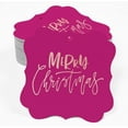 thumbnail image 2 of Inkdotpot Real Rose Gold Foil Merry Christmas Tags Favor Bracket Shape Hang Pack Of 50 Paper Tags, 2 of 6