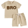 thumbnail image 4 of Mnyotv Short Sleeve Crewneck Tops and Shorts with Pockets for Toddler Boys Summer Clothes Matching Sets Size 6-12 Months, 4 of 6