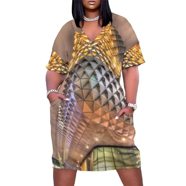SAHMRI - Adelaide Vestido sencillo con cremallera para mujer
