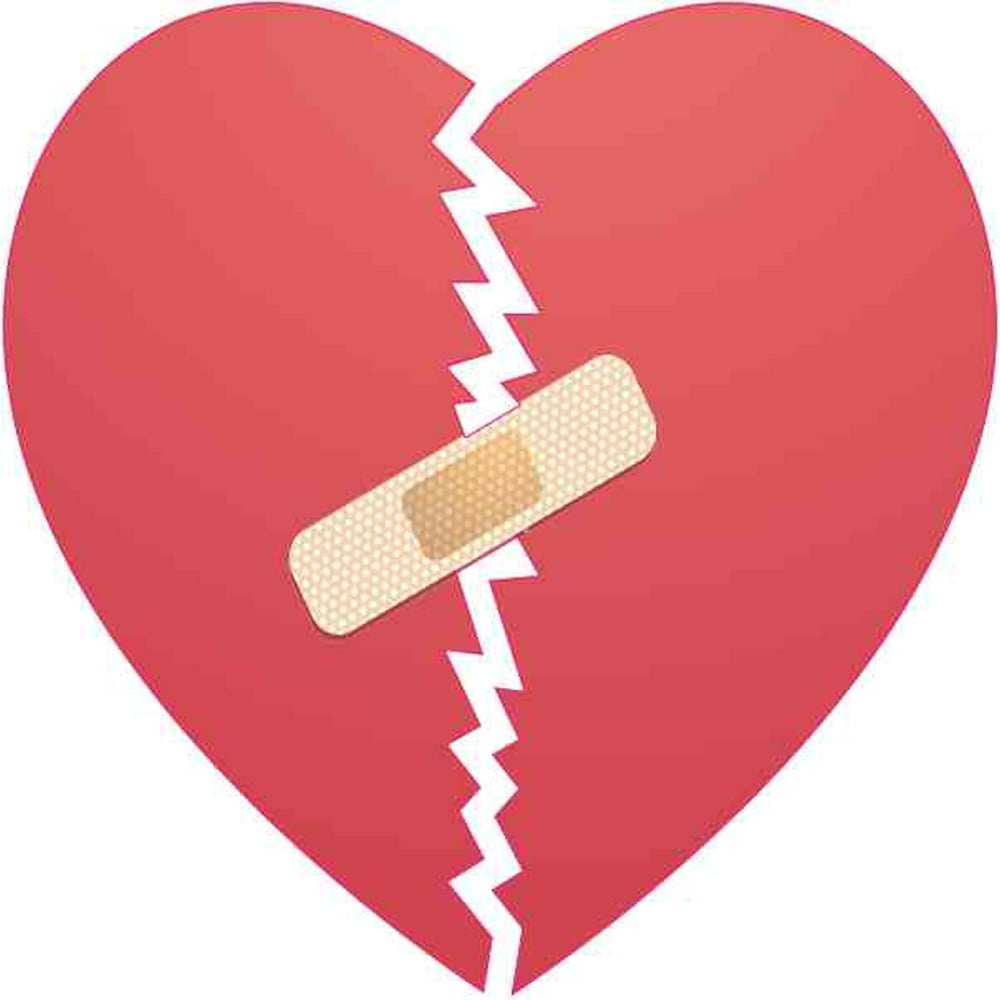 4inx4in Broken Heart Sticker Vinyl Decal Funny Heartbreak Stickers