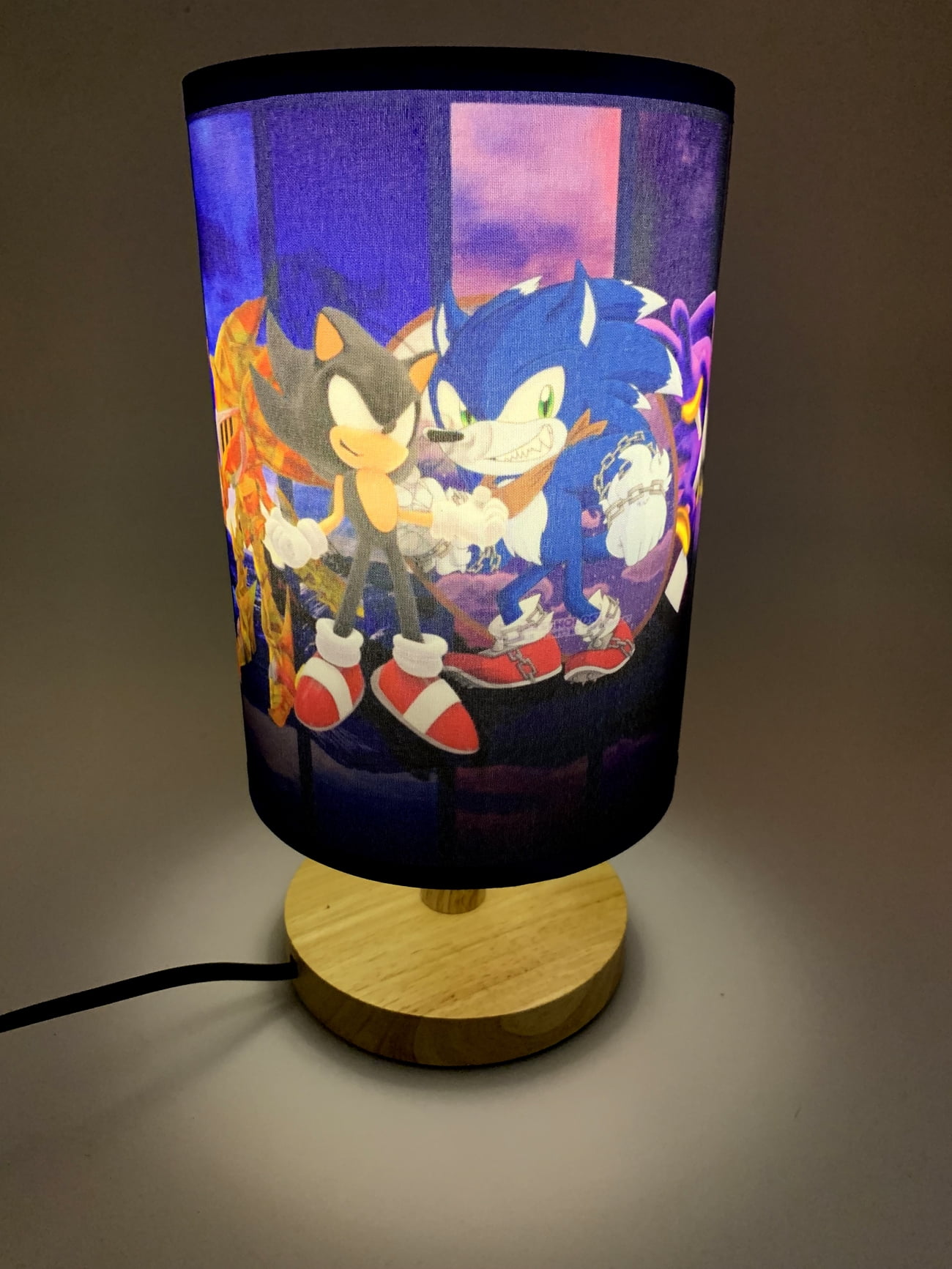 Table Lamp Super Sonic Night Light Wood Base Room Decoration or Great Gift Ideas