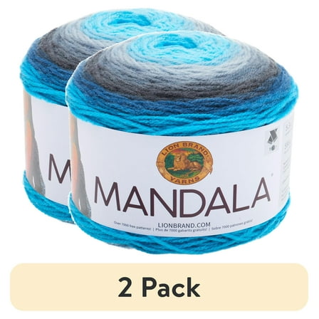 Lion Brand Yarn Mandala Groot Self-Striping Light Acrylic Multi-color Yarn