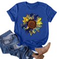 thumbnail image 2 of CHOK Blouse à Manches Courtes pour Femmes, T-Shirt à Manches Courtes Imprimé, Haut Décontracté de Plage, 2 of 5