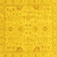 thumbnail image 1 of Ahgly Company Indoor Square Oriental Yellow Traditional Area Rugs, 8' Square, 1 of 4