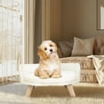 thumbnail image 6 of BingoPaw Medium Cat Bed Seat Lounger Soft Plush Fabric Nesting Chair Couch Stool, 24"L, 6 of 14