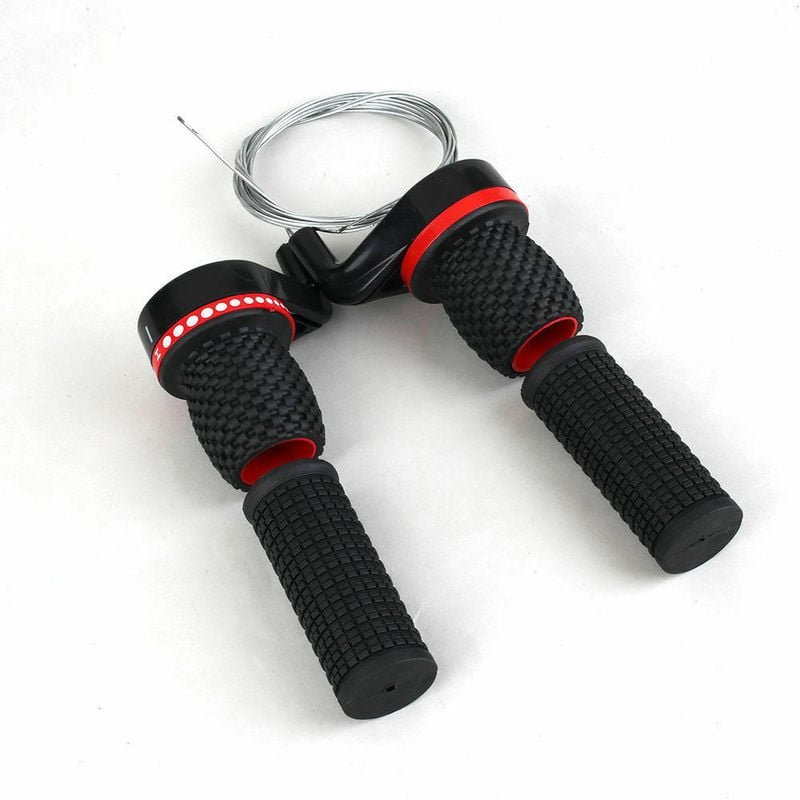 AkoaDa 2Pcs Bicycle Twist Grip Gear Shifter Handle Set Mountain