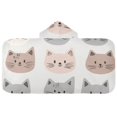 thumbnail image 5 of Yayeee Kids Hooded Towels Toddler Soft Absorbent Beach Bathing Wrap 50" x 23.5", Gray Cat Pattern, 5 of 5