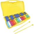 thumbnail image 1 of Tignapoo 25 Tons Glockenspiel en Aluminium avec Barres Colorées, Outil d'Enseignement de Percussion, Inclut Boîtier en Plastique et Maillets, Design Cadre en Métal, 1 of 7