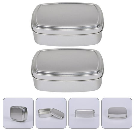 HONMEET 2-Pack Aluminum Soap Boxes Leak-Proof Portable Storage Containers for Bathroom Travel Outdoor Use and Lightweight