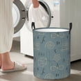 thumbnail image 2 of Laundry Basket, Math Print Quadrant Waterproof Laundry Hamper With Padded Handles, Clothes Hamper For Laundry, Bedroom, Dorm, Towels, Laundry Bin Easy Storage, 2 of 8