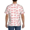 thumbnail image 3 of Vsdgher Kawaii Pigs Print Men's Dry Fit Mesh Athletic Shirts Moisture Wicking Tennis T-Shirt Tops, 3 of 9