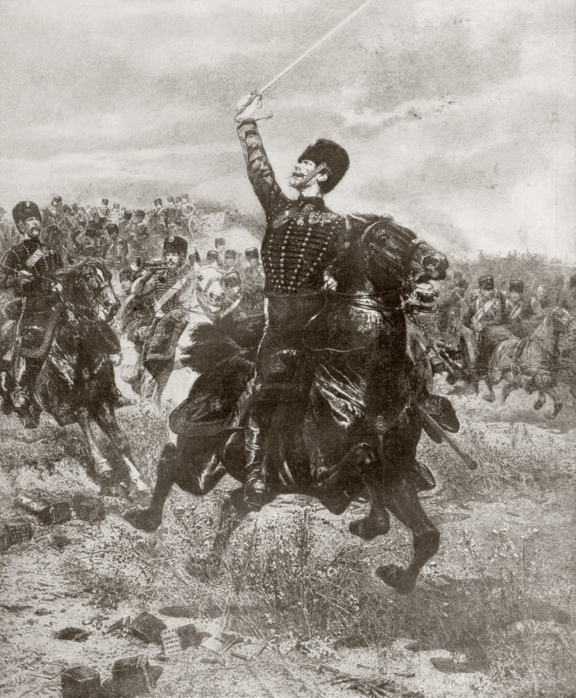 French Artillery Men Charging Towards Enemy Positions During The Franco-Prussian War Of 1870 After A Painting By Jean Baptiste douard Detaille From La Esfera 1914 Canvas Art - Ken Welsh Design Pics