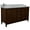 Walnut, variant on MCM 61" Double Round Sink Vanity with White Quartz Stone in Walnut